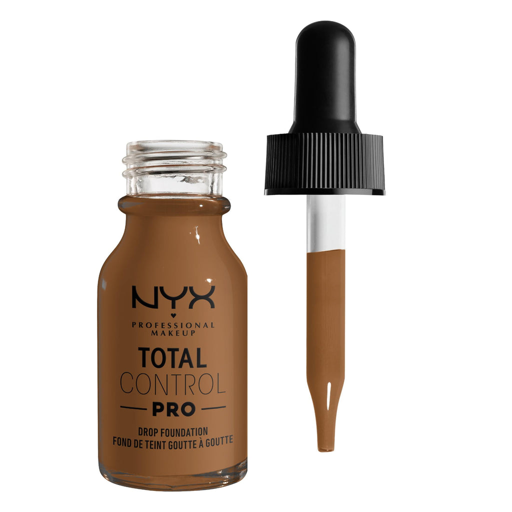 NYX Professional Makeup Total Control Pro Drop Foundation, Buildable, Clean Vegan Formula, 17.5 - Sienna