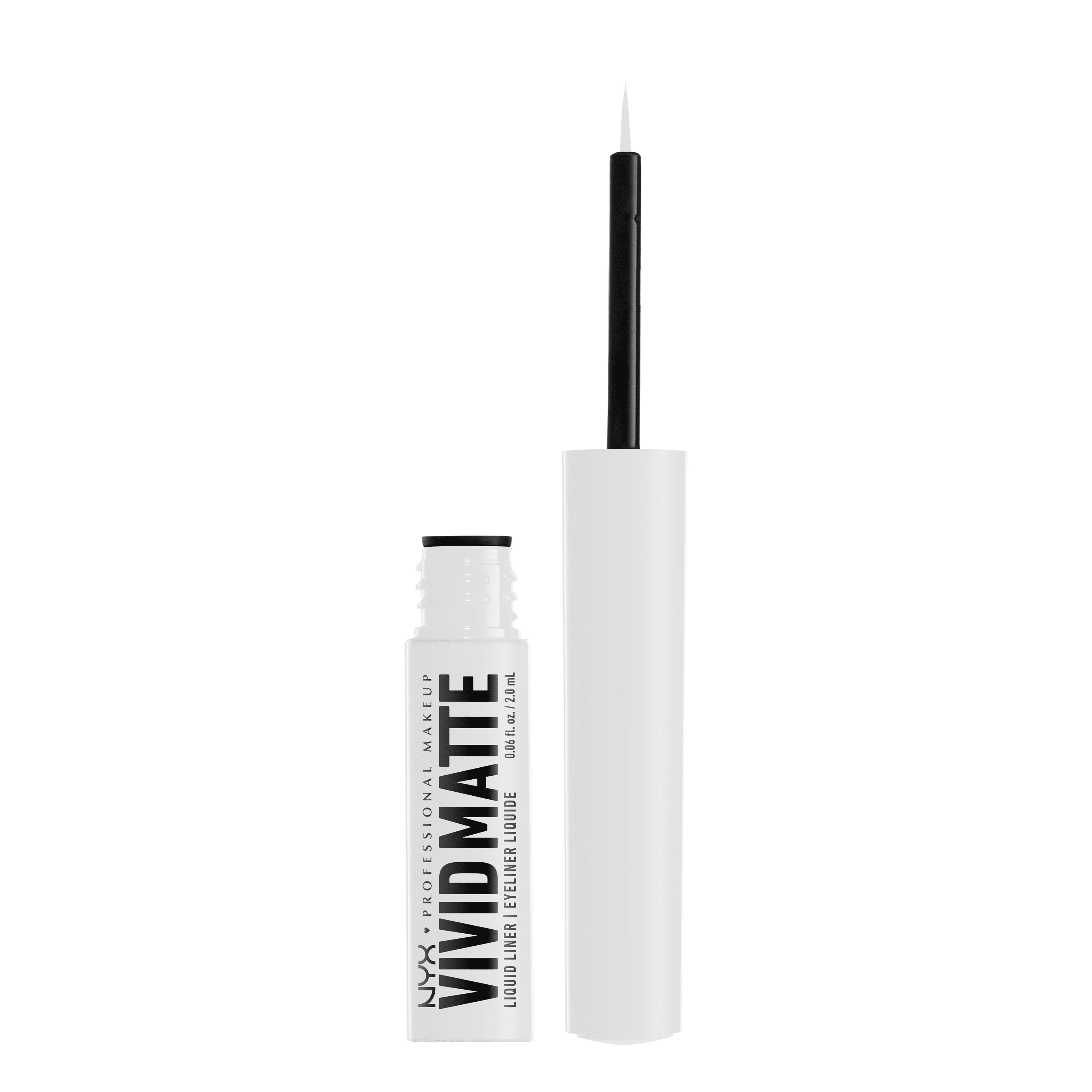 NYX Professional Makeup Vivid Matte Liquid Liner, Smear-Resistant Eyeliner with Precise Tip, White
