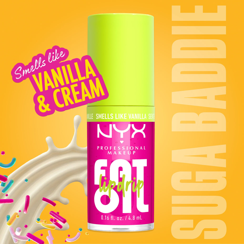 NYX Professional Makeup Fat Oil Lip Drip Hydrating Lip Gloss And Lip Oil, Suga Baddie, 0.16 Fl Oz