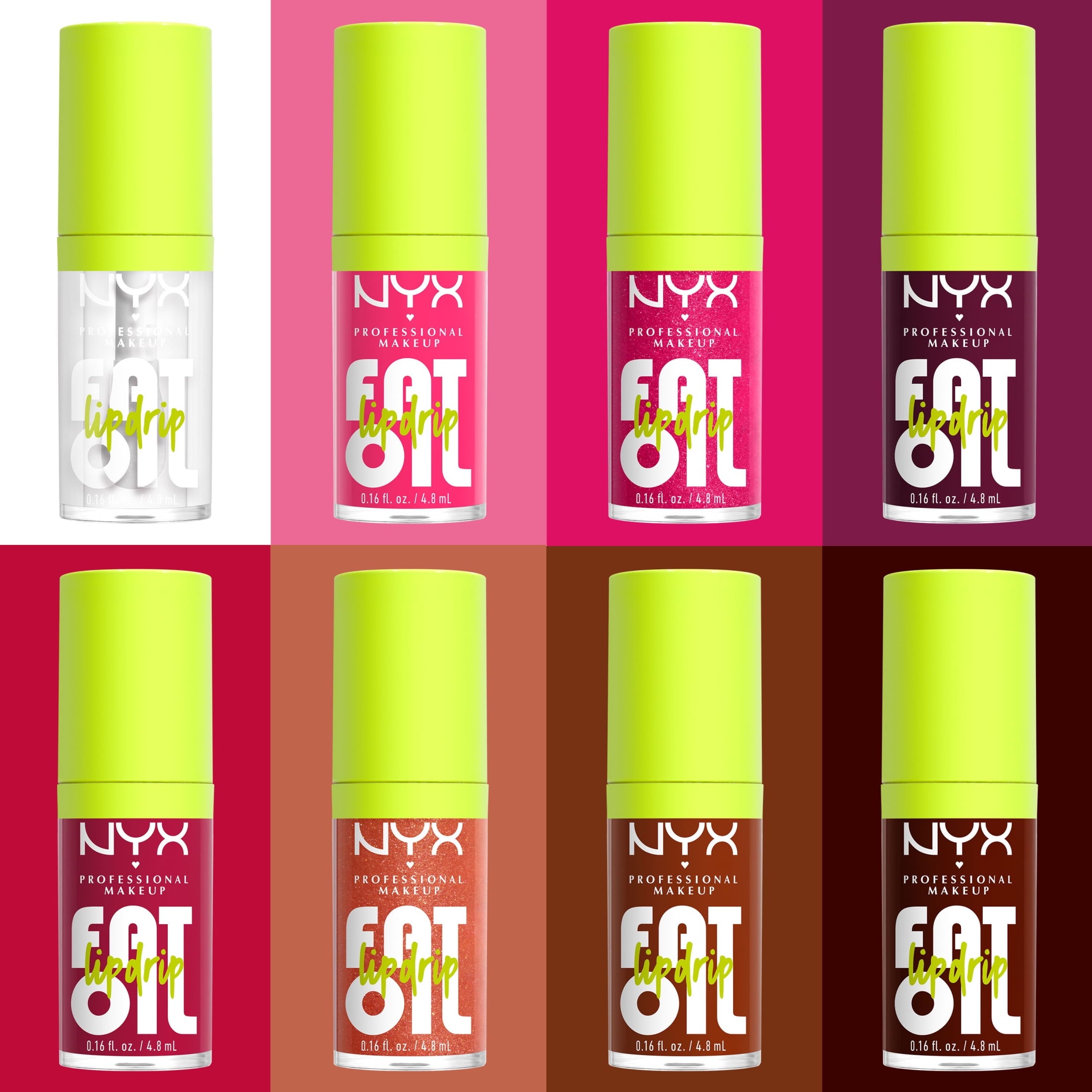 NYX Professional Makeup Fat Oil Lip Drip Lip Oil, 12 Hour Hydration Lip Gloss, That's Chic, 0.16 fl oz