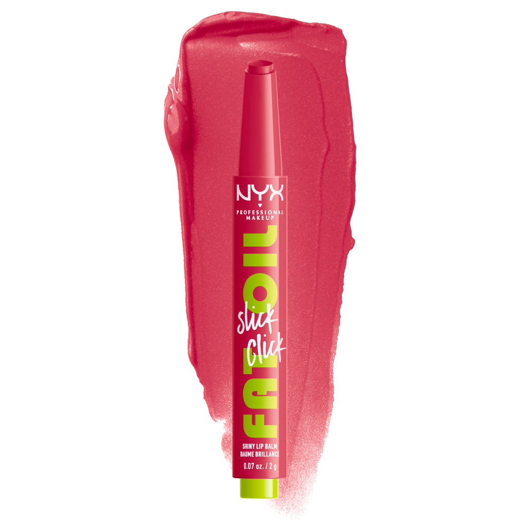 NYX Professional Makeup Fat Oil Slick Click Hydrating Tinted Lip Gloss with Lightweight Hydration, Double Tap, 0.07 oz