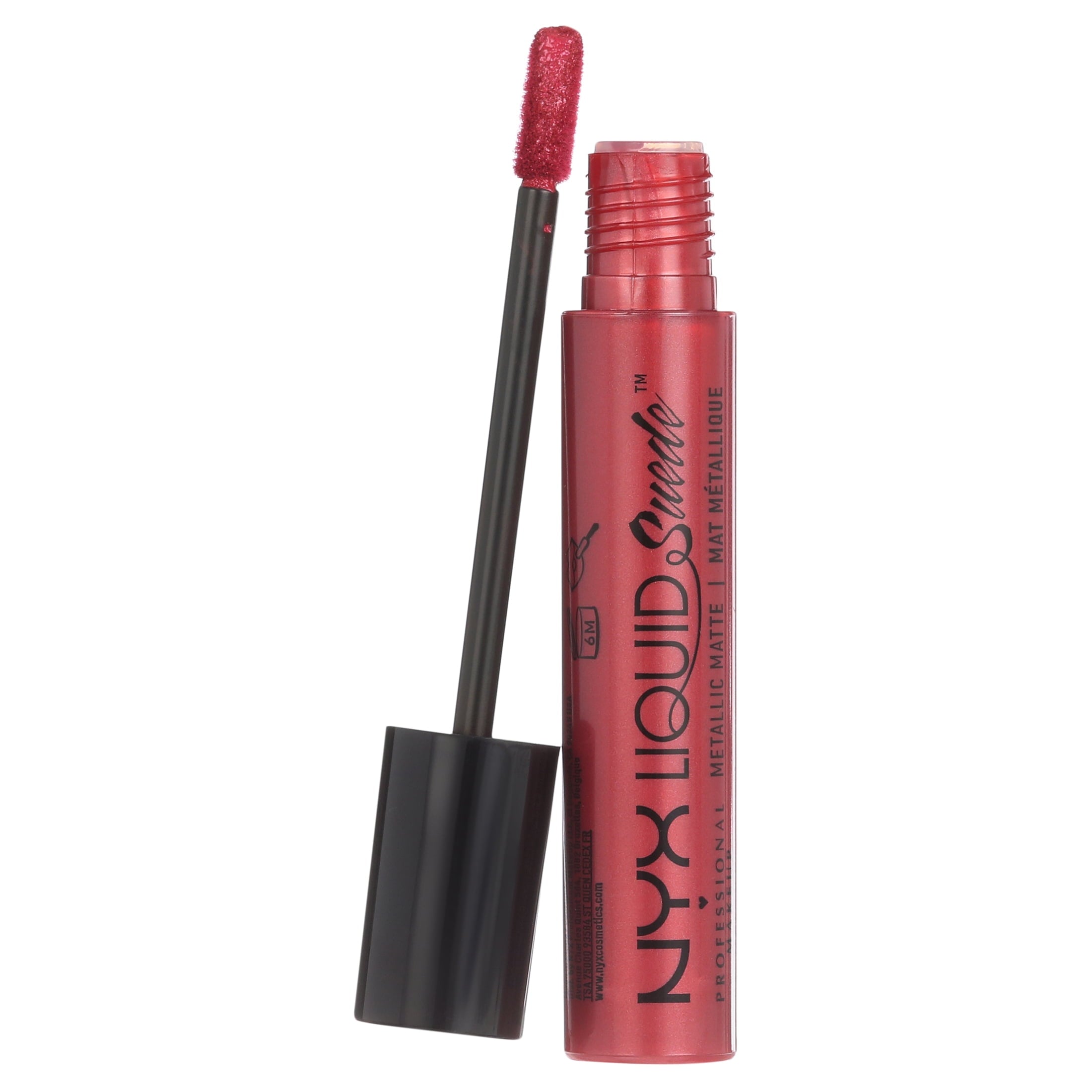 NYX Professional Makeup Liquid Suede Metallic Matte Cream Lipstick, Acme