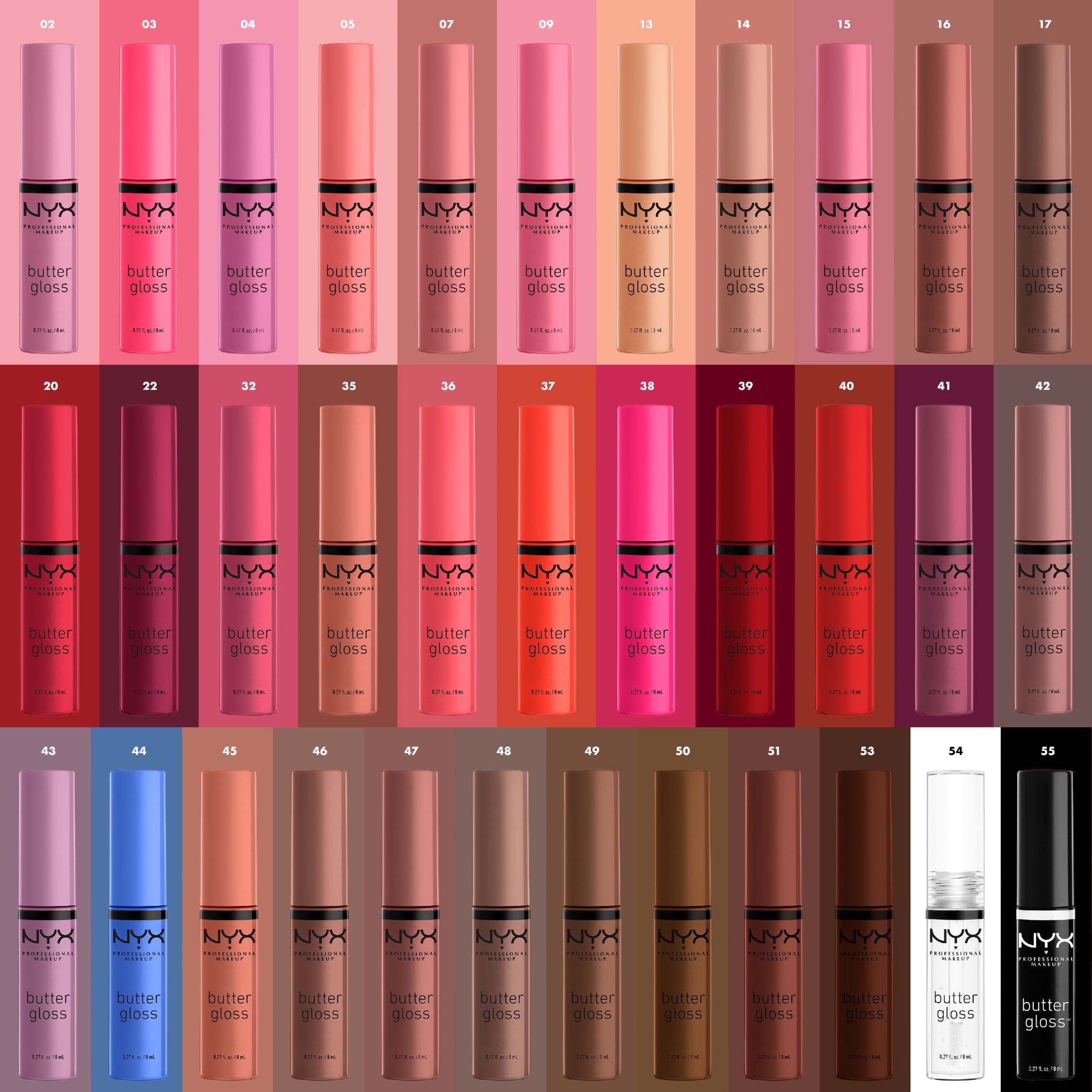 (2 pack) NYX Professional Makeup Butter Gloss, Non-Sticky Lip Gloss, Bit of Honey, 0.27 oz