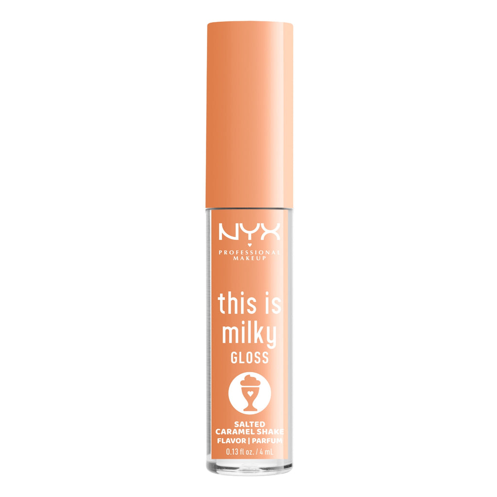 NYX Professional Makeup This Is Milky Gloss, Lip Gloss with 12 Hr Hydration, Salted Caramel Shake