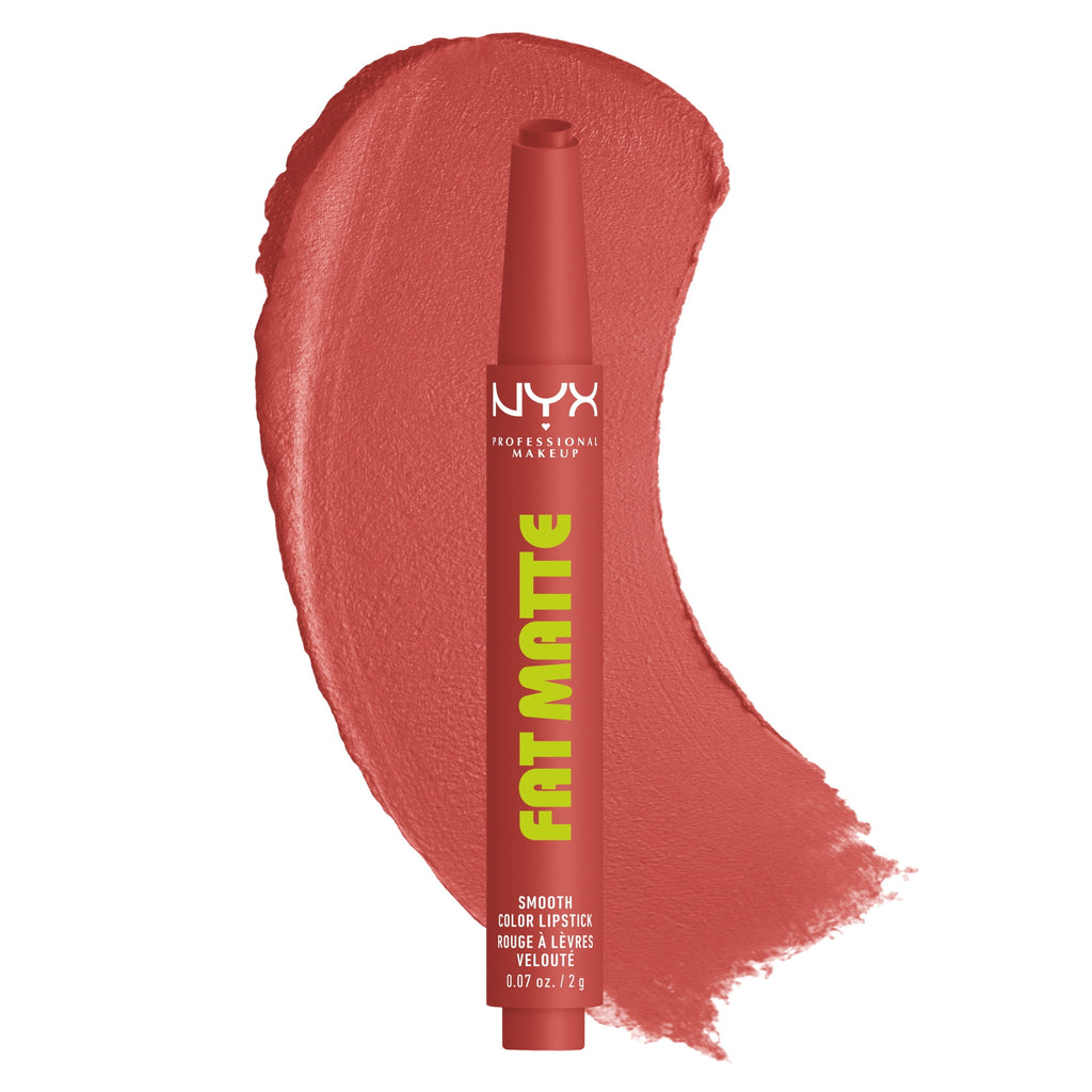 NYX Professional Makeup Fat Matte Lipstick, Smooth Color Long Lasting Lipstick, Mauve Cloud, 0.07 oz