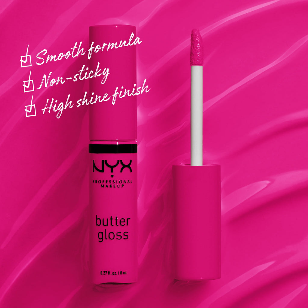 (2 pack) NYX Professional Makeup Butter Gloss, Non-Sticky Lip Gloss, Summer Fruit, 0.27 Oz