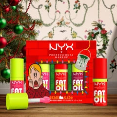 NYX Professional Makeup Home Alone Fat Oil Lip Drip Trio, Limited-Edition 3-Piece Vegan Hydrating Lip Oil Set