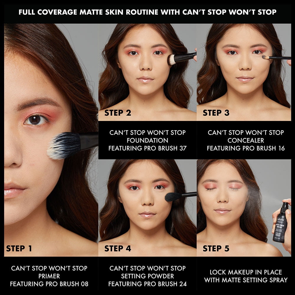 NYX Professional Makeup Can't Stop Won't Stop 24hr Full Coverage Liquid Foundation, Matte Finish, Waterproof, Beige