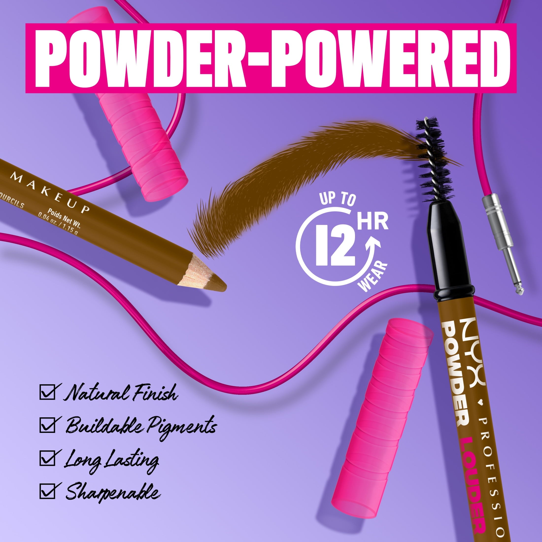 NYX Professional Makeup Powder Louder Brow Pencil, Blonde