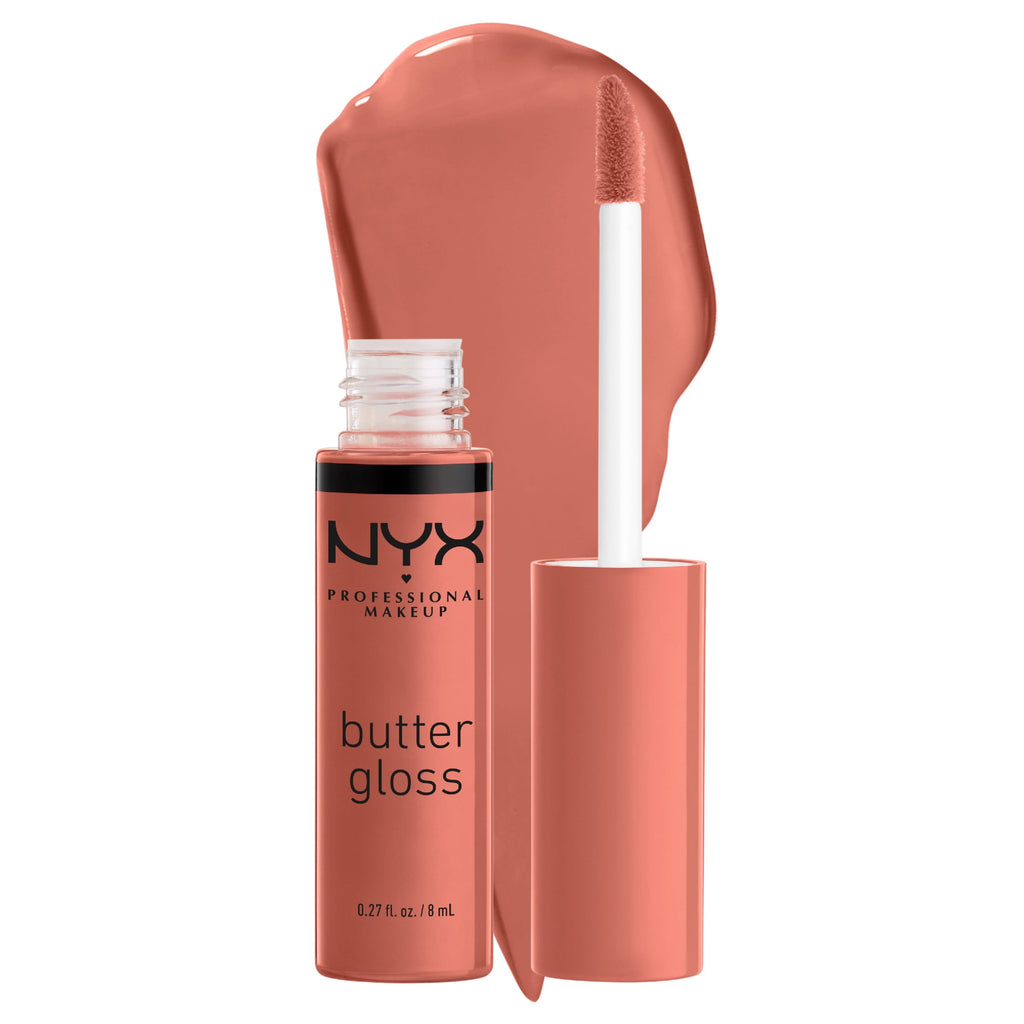 (2 pack) NYX Professional Makeup Butter Gloss, Non-Sticky Lip Gloss, Bit of Honey, 0.27 oz