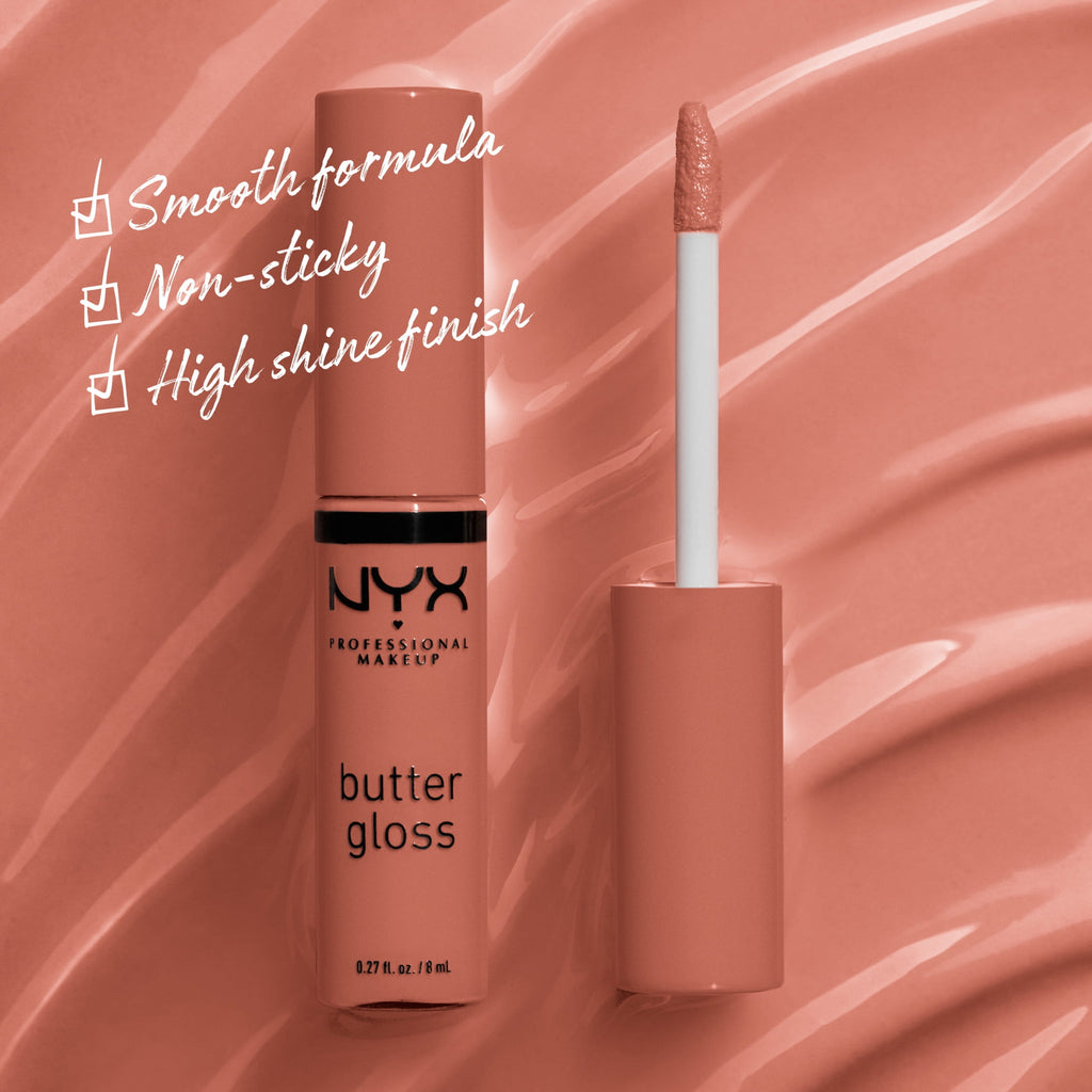 (2 pack) NYX Professional Makeup Butter Gloss, Non-Sticky Lip Gloss, Sugar High, 0.27 Oz