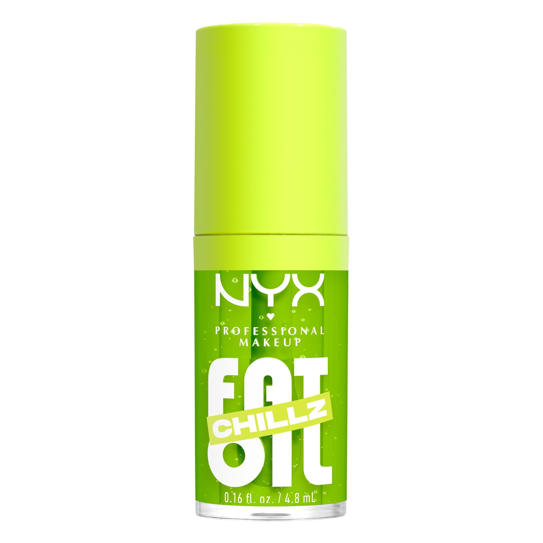 NYX Professional Makeup Fat Oil Chillz Lip Gloss, 12 Hour Hydration, Kiwi Freezie, 0.16 fl oz