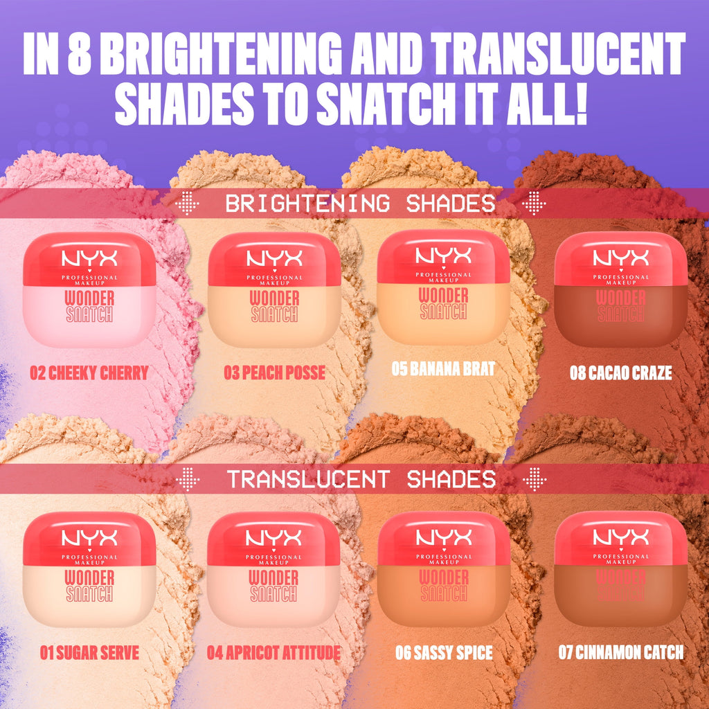 NYX Professional Makeup Wonder Snatch Translucent Setting Makeup Finishing Powder, Apricot Attitude 04