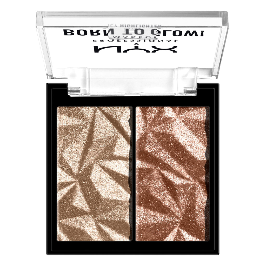 NYX Professional Makeup Born to Glow Highlighter Duo, Platinum Status, 0.07 oz.