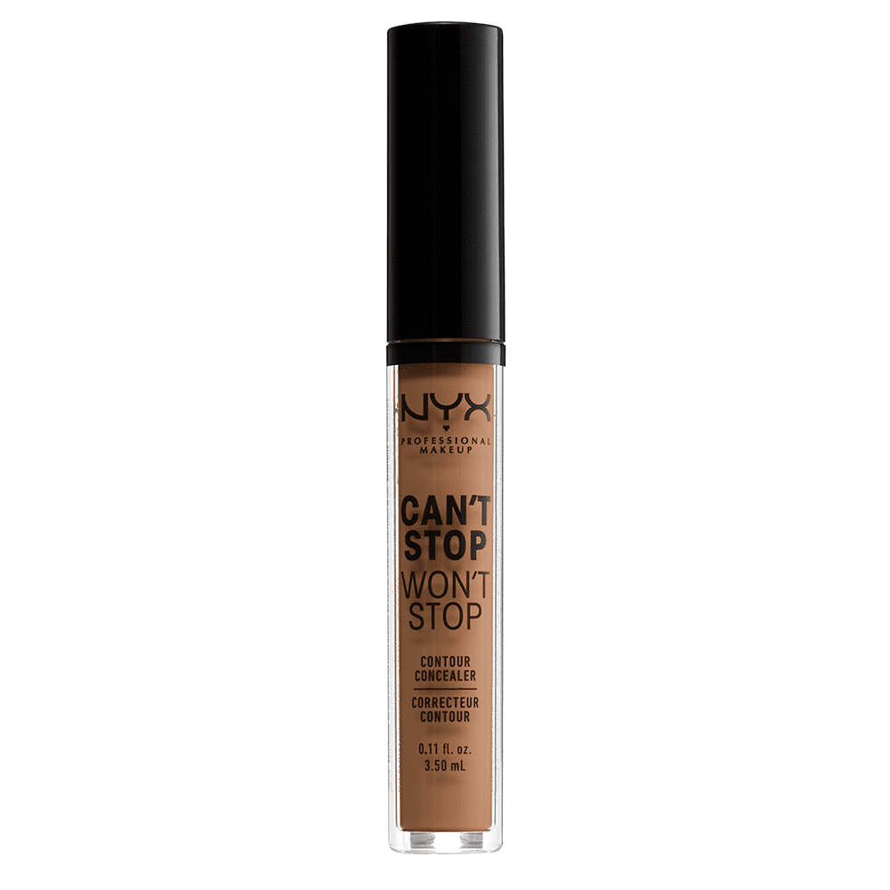 NYX Professional Makeup Can't Stop Won't Stop Full Coverage Concealer, 24Hr Matte Finish, Mahogany, 0.11 fl oz