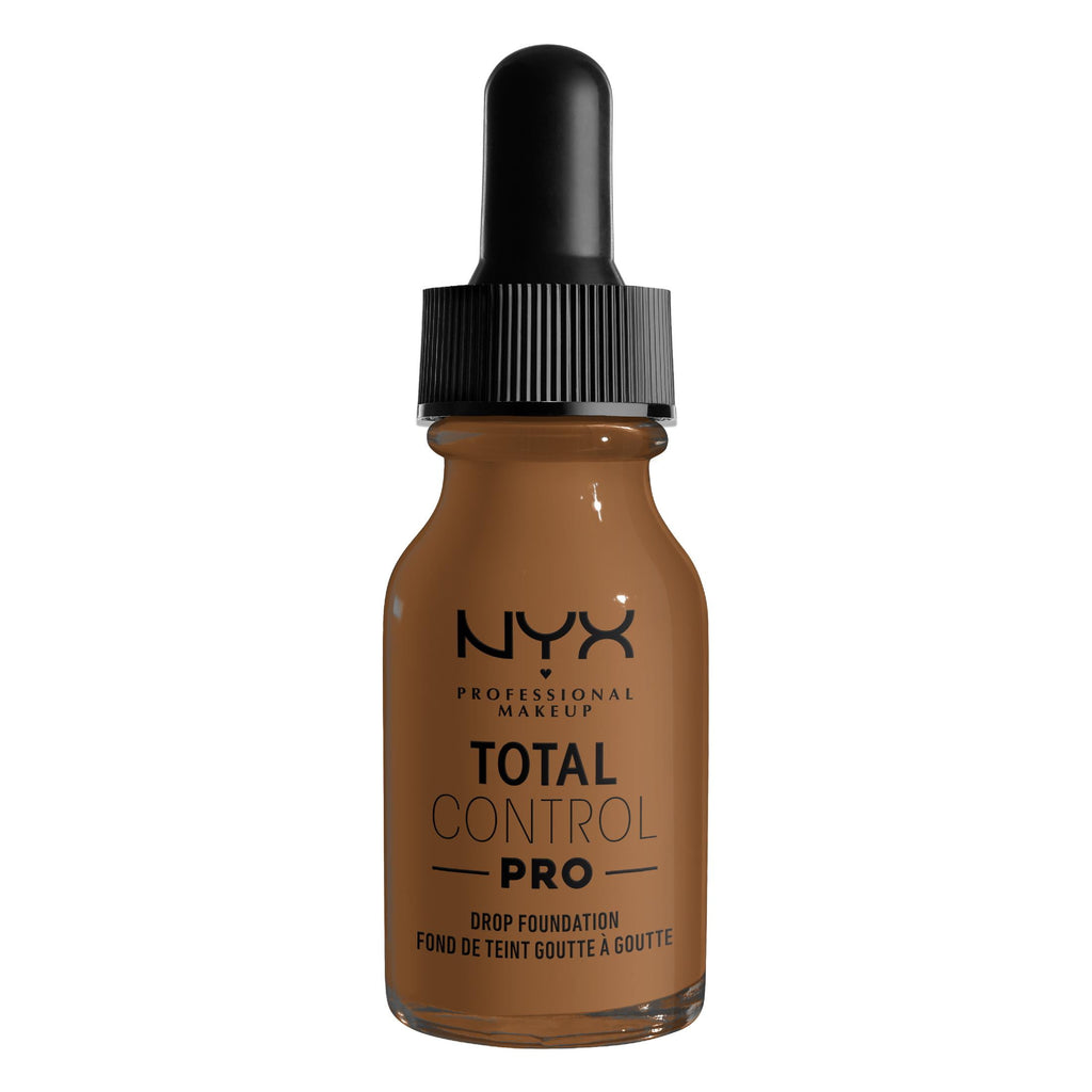 NYX Professional Makeup Total Control Pro Drop Foundation, Buildable, Clean Vegan Formula, 17.5 - Sienna