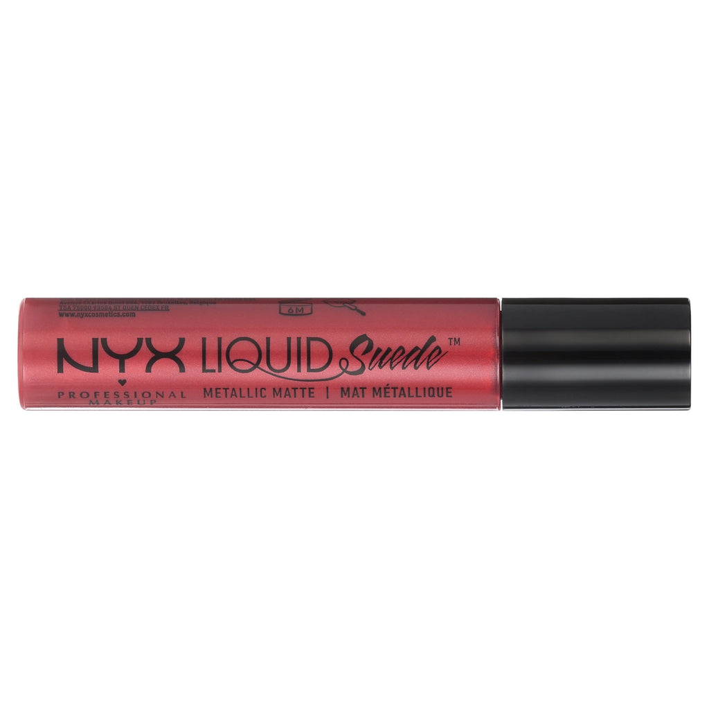 NYX Professional Makeup Liquid Suede Metallic Matte Cream Lipstick, Acme