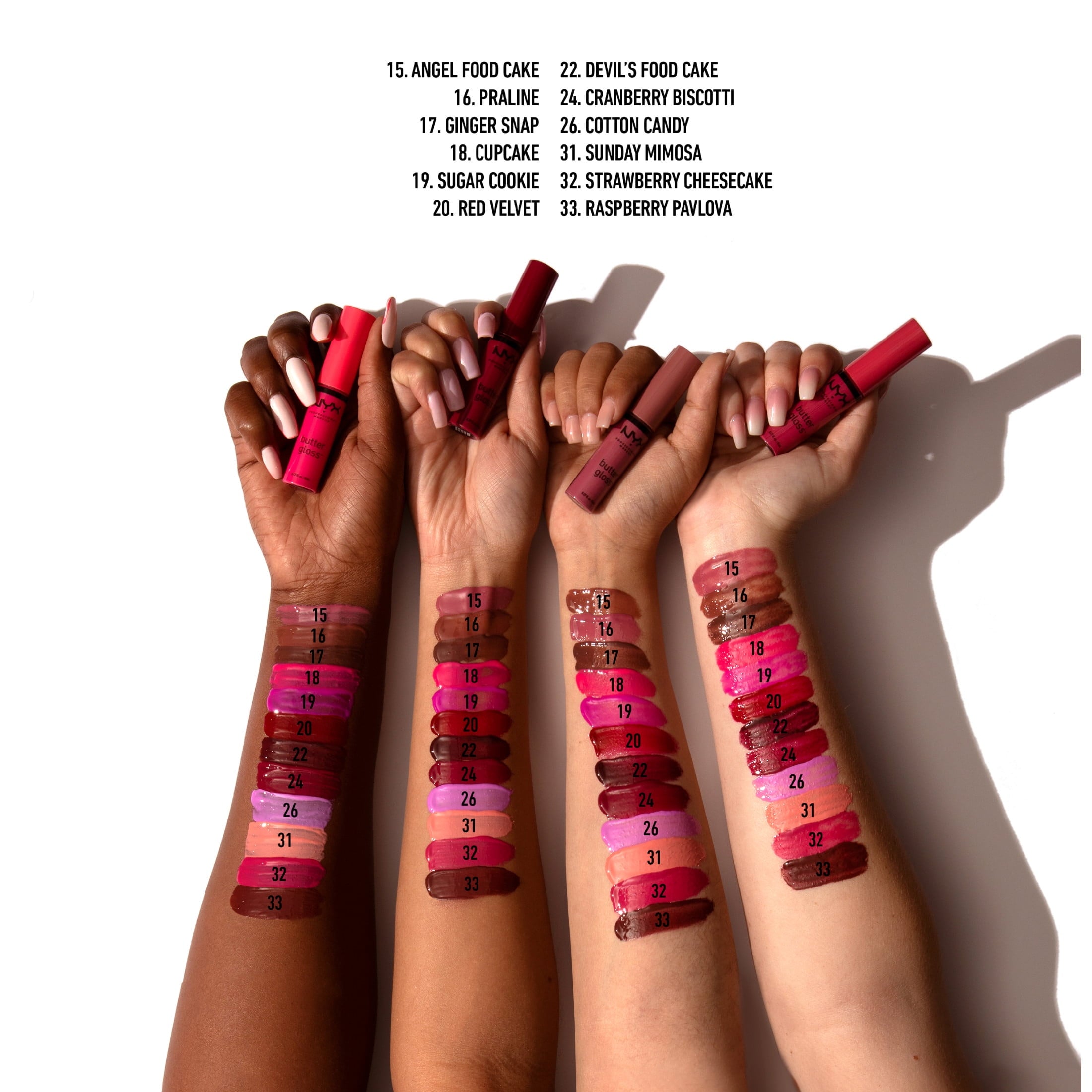 (2 pack) NYX Professional Makeup Butter Gloss, Non-Sticky Lip Gloss, Bit of Honey, 0.27 oz
