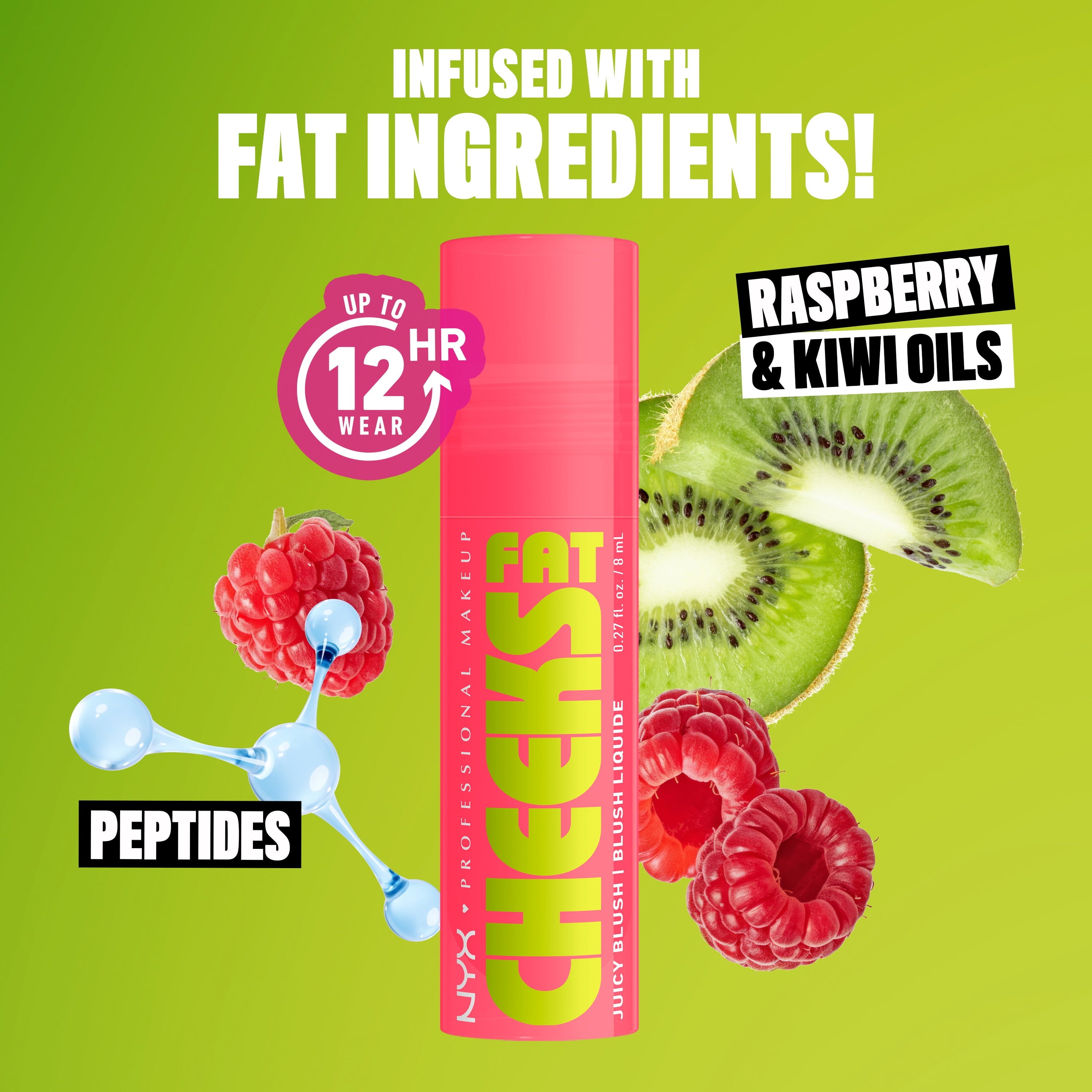 NYX Professional Makeup Fat Cheeks Liquid Blush, Guava Gush 03