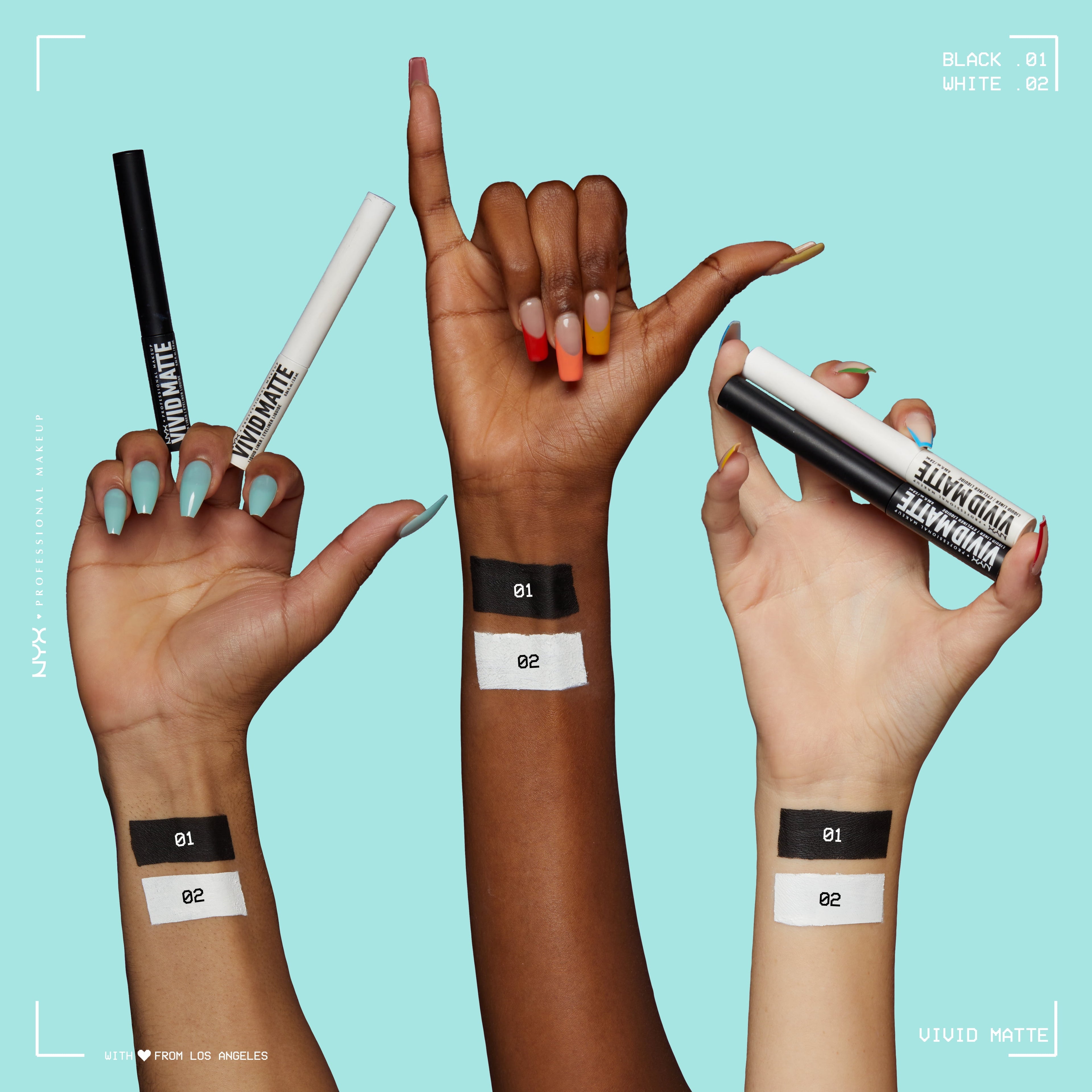 NYX Professional Makeup Vivid Matte Liquid Liner, Smear-Resistant Eyeliner with Precise Tip, White