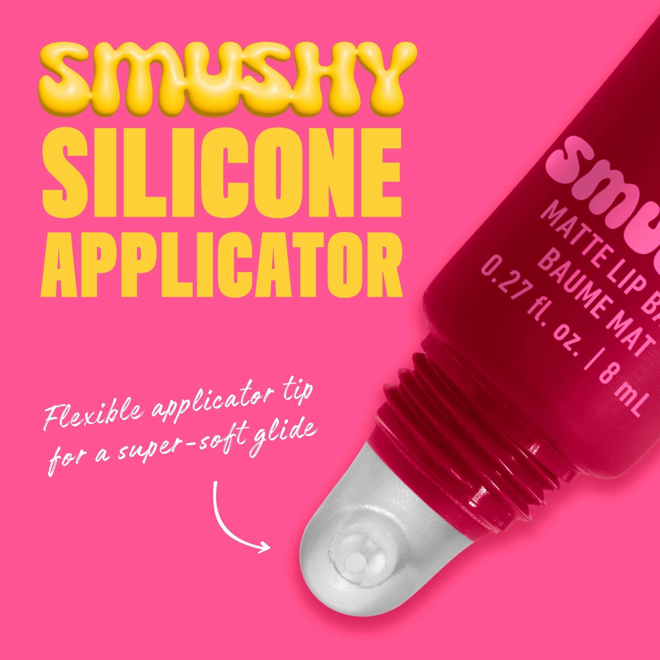 NYX Professional Makeup Smushy Matte Lip Balm, Squeeze N' Sizzle, Cherry Red, 0.27 fl oz